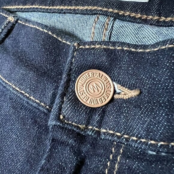MOTHER‎ Looker Ankle Fray So Good Jeans Dark Wash Size 28 - Picture 3 of 12